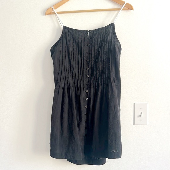 Free People Tate Tunic Black Mini Dress Open Back Lace Up NWOT - Picture 6 of 15